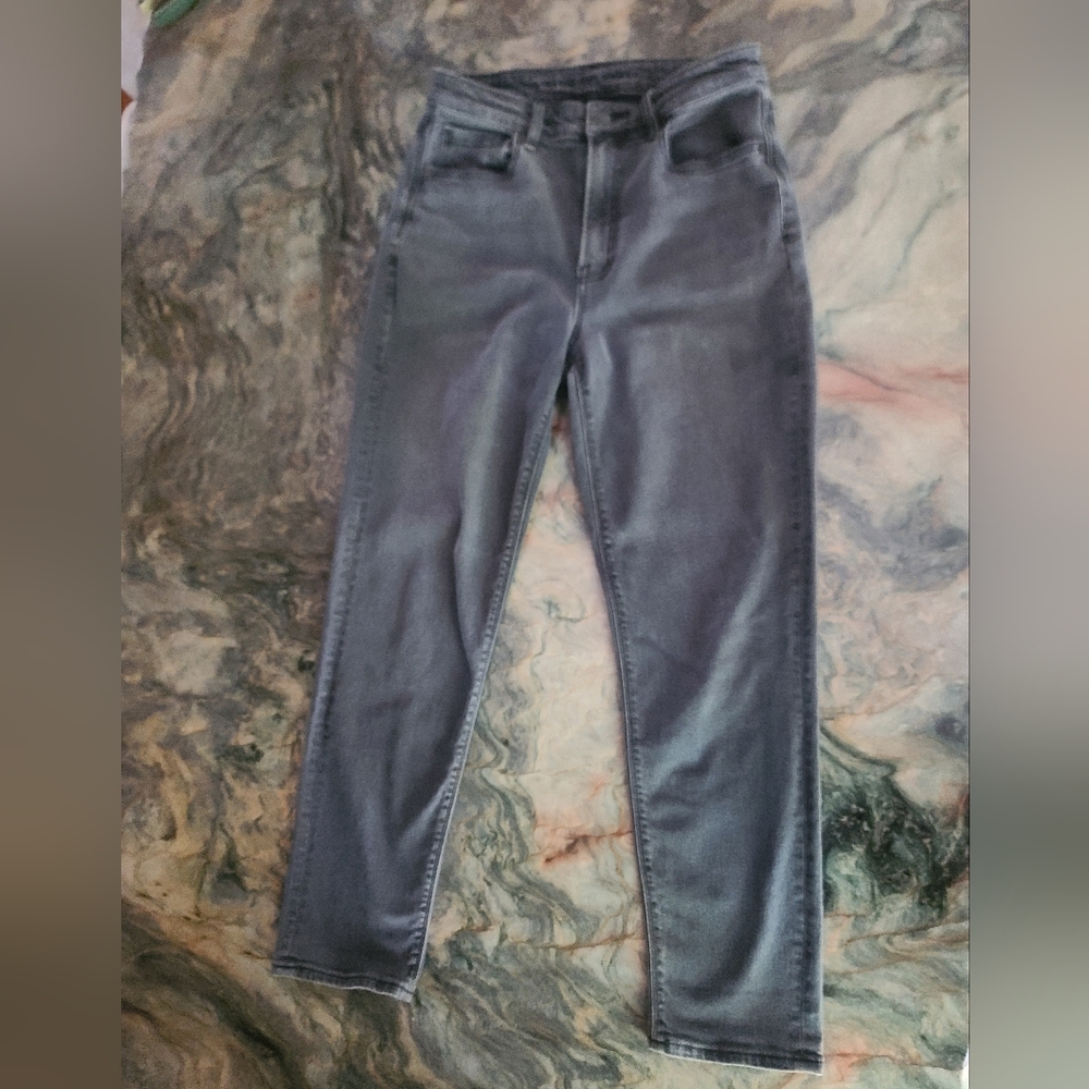 AE stretch mom jeans